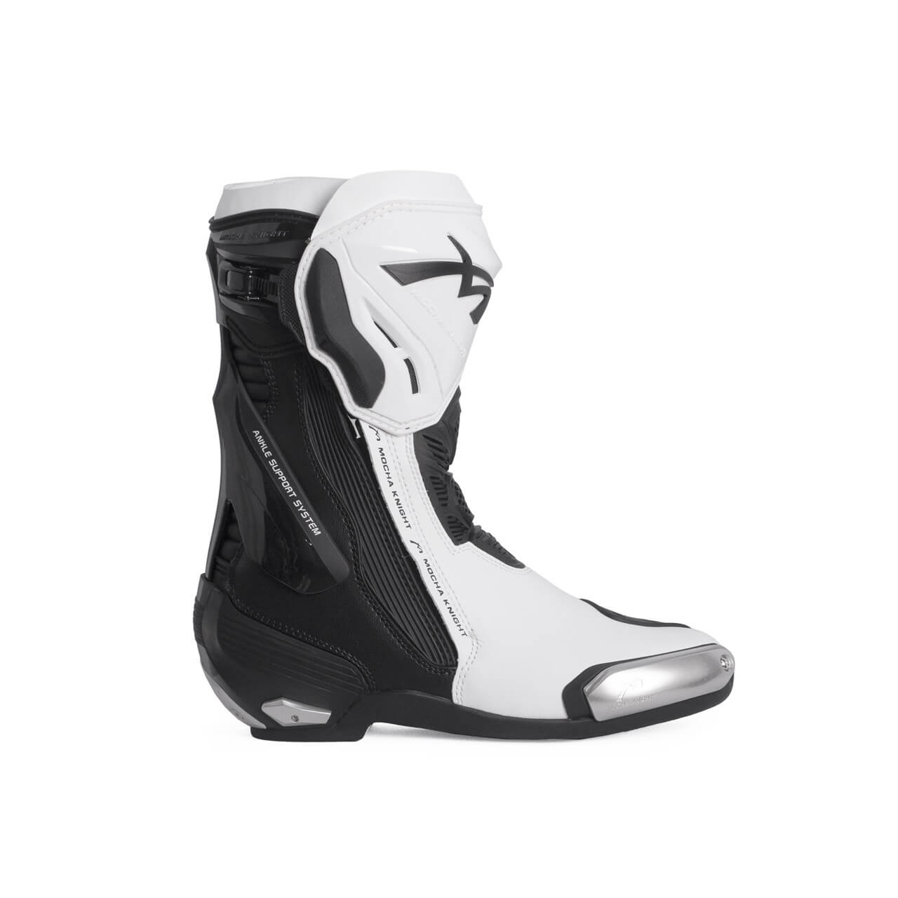 Allgoal Black / White Motorcycle Riding Boots MK – ALLGOAL