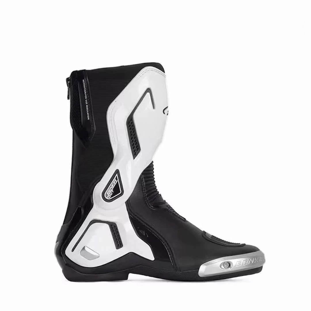 Allgoal Black/White Motorcycle Boots – ALLGOAL