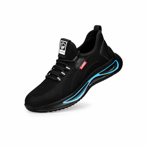 Unisex Black Athletic Steel Toe Sneakers