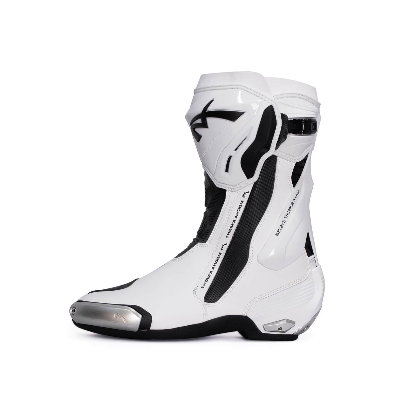 Allgoal White Motorcycle Riding Boots Supertech – ALLGOAL