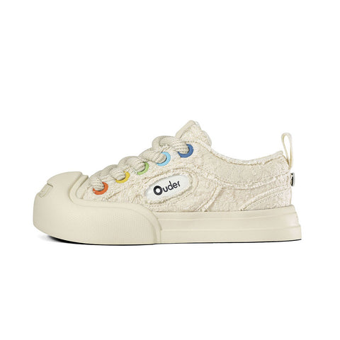 Ouder™ Canvas Sneakers - "Camellia" White Unisex