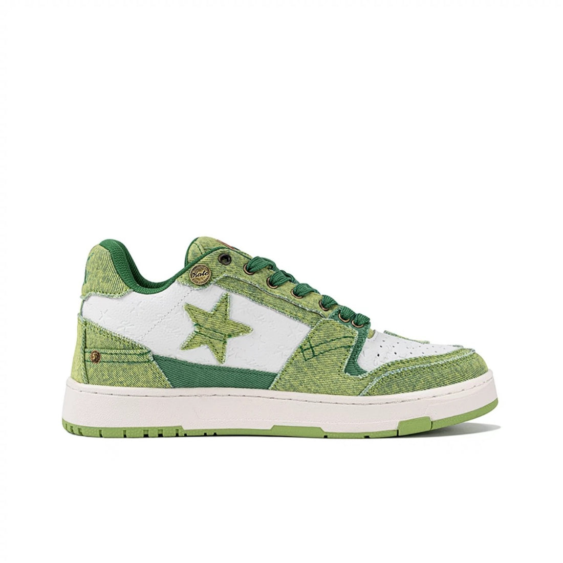 Avocado Green Pattern Print Black Sneaker Shoes For Men Women main image 1