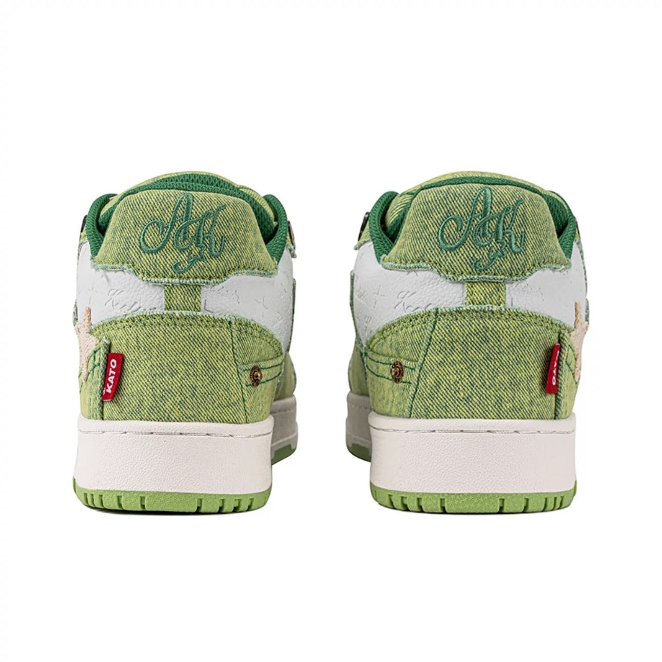 Green Avocado Patttern Print Men Women's High Top Shoes