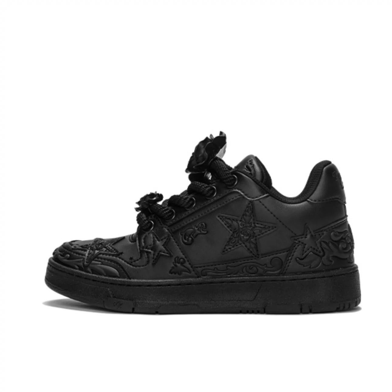 Embossed Art Inspired Sneakers Black ALLGOAL