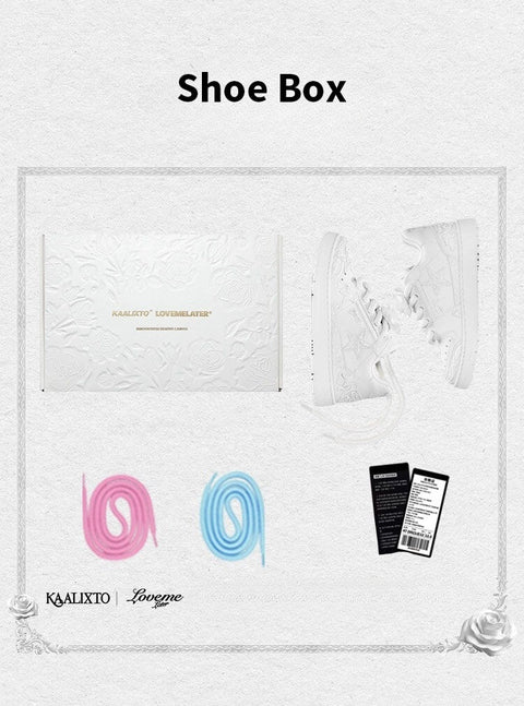 Embossed Art Inspired Sneakers White Unisex