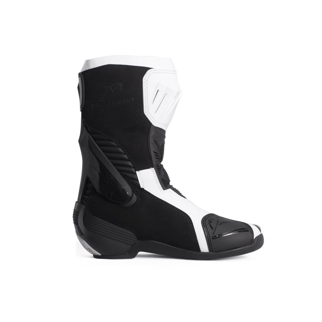 Allgoal Black / White Motorcycle Riding Boots MK – ALLGOAL