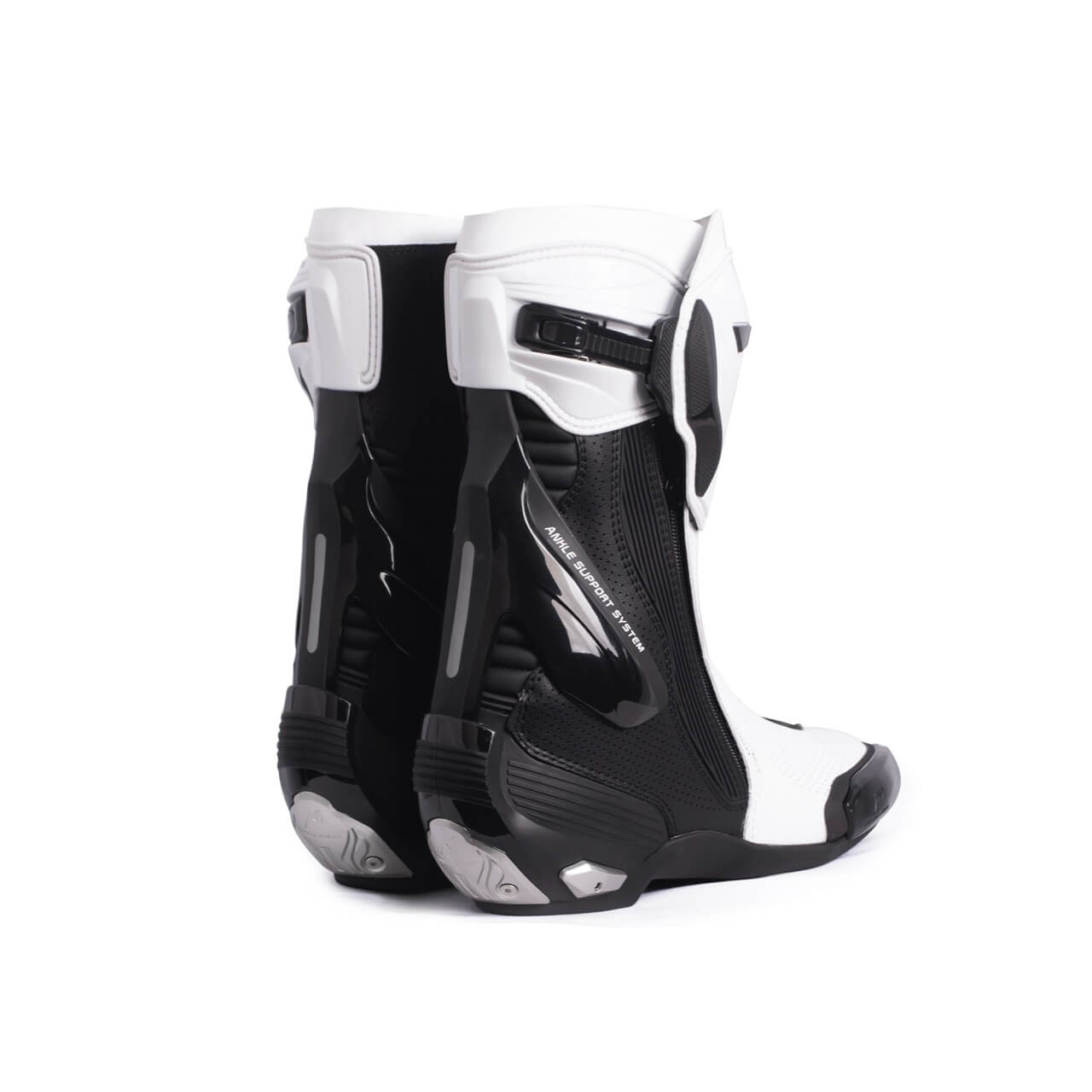 Allgoal Black / White Motorcycle Riding Boots MK – ALLGOAL
