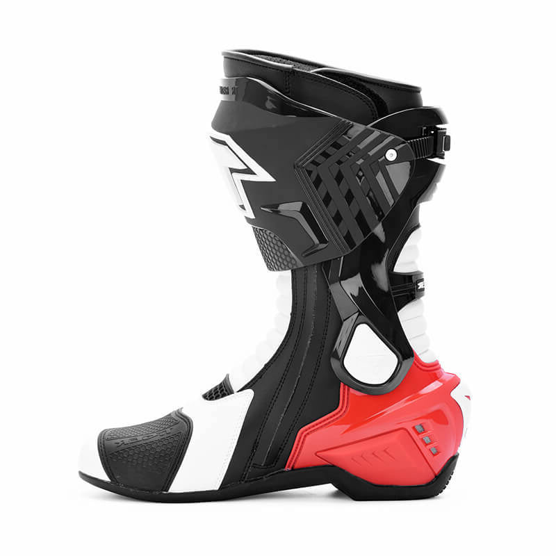 White/Black/Red Motorcycle Boots Waterproofing TR – ALLGOAL