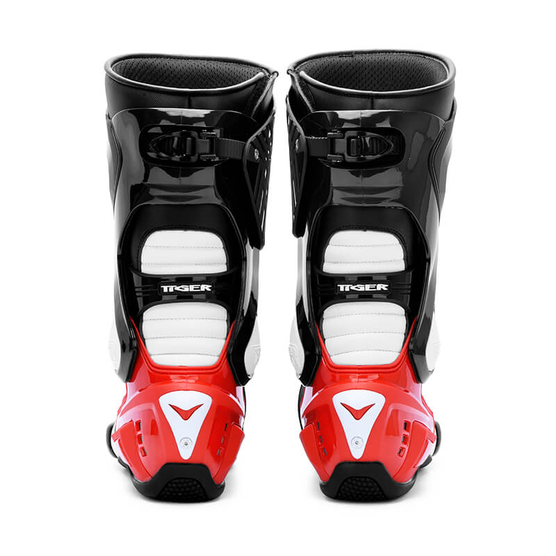 White/Black/Red Motorcycle Boots Waterproofing TR – ALLGOAL