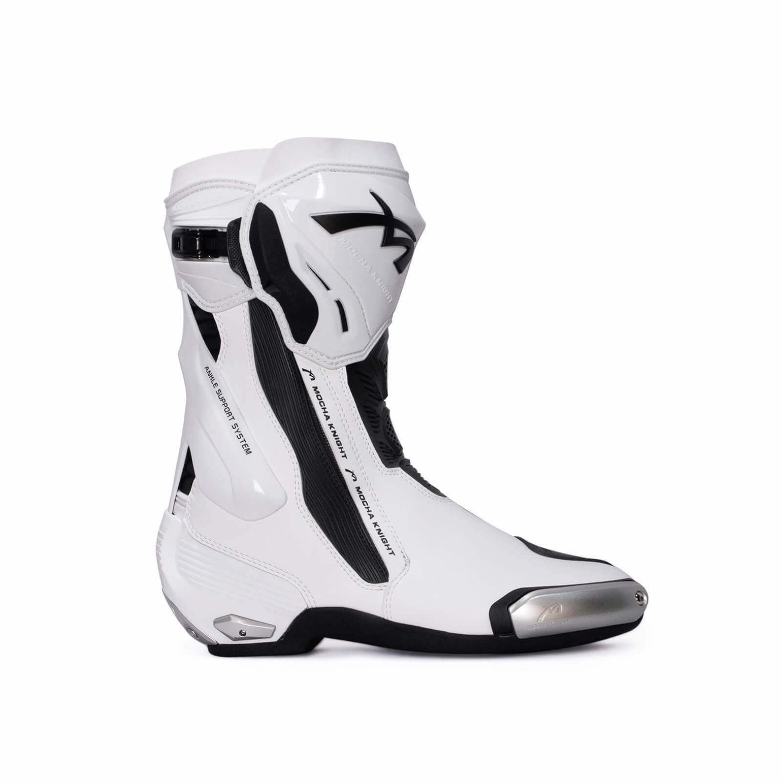 Allgoal White Motorcycle Riding Boots