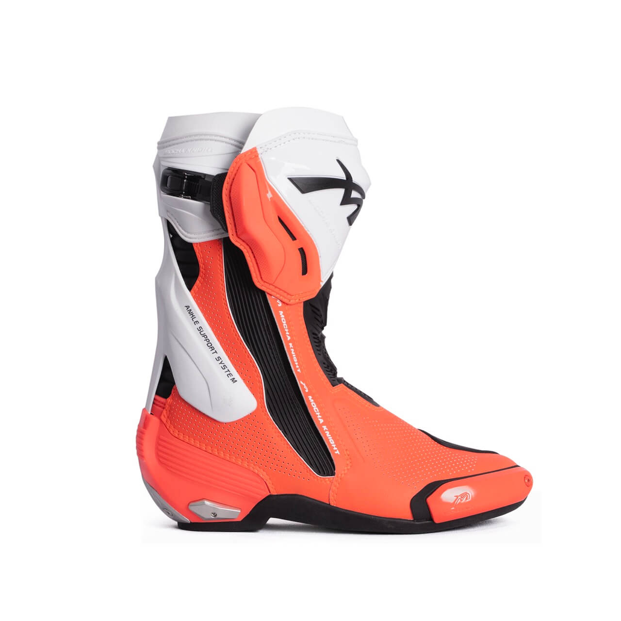 Allgoal Motorcycle Riding Boots White/Orange – ALLGOAL