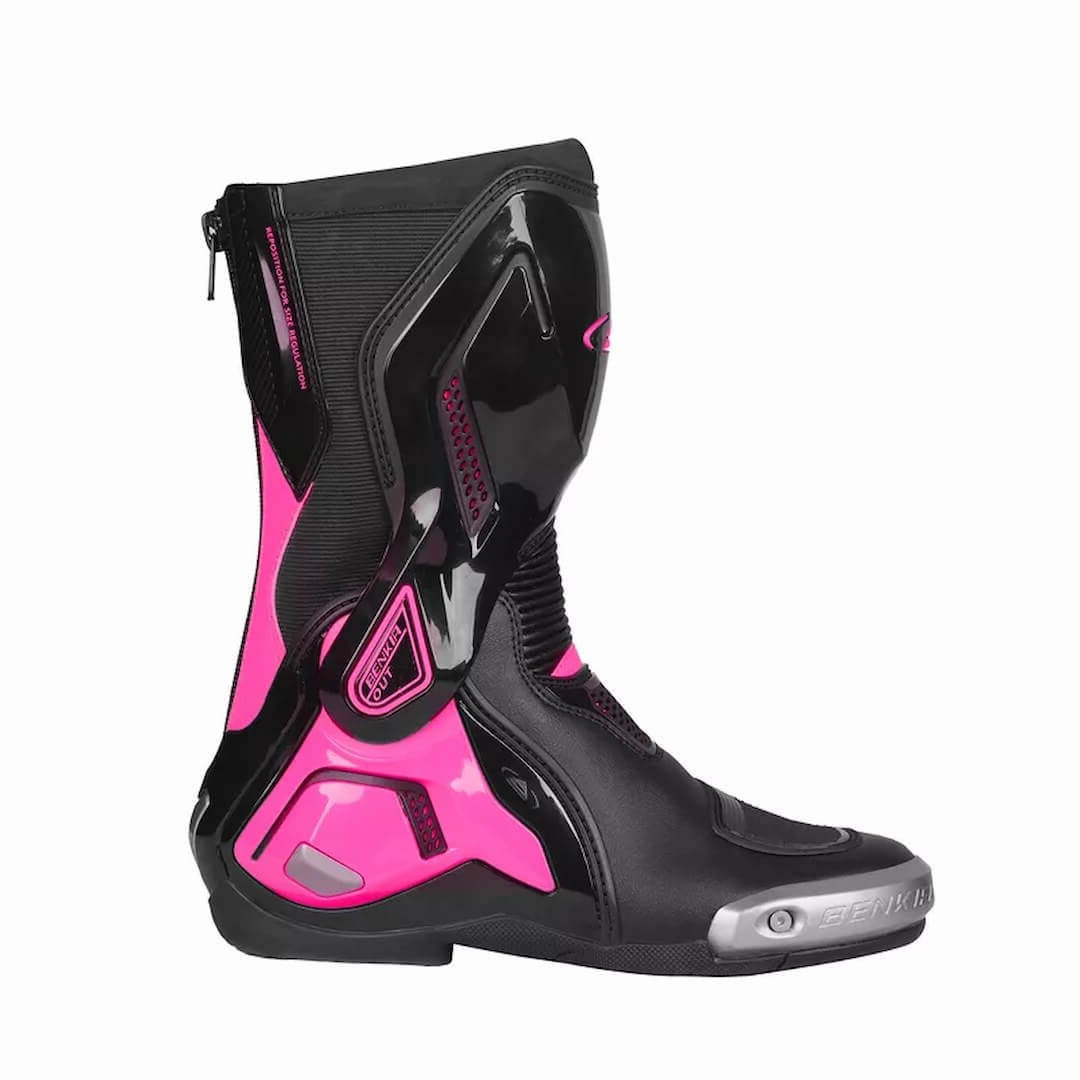 Allgoal Black/Purple Motorcycle Riding Boots – ALLGOAL