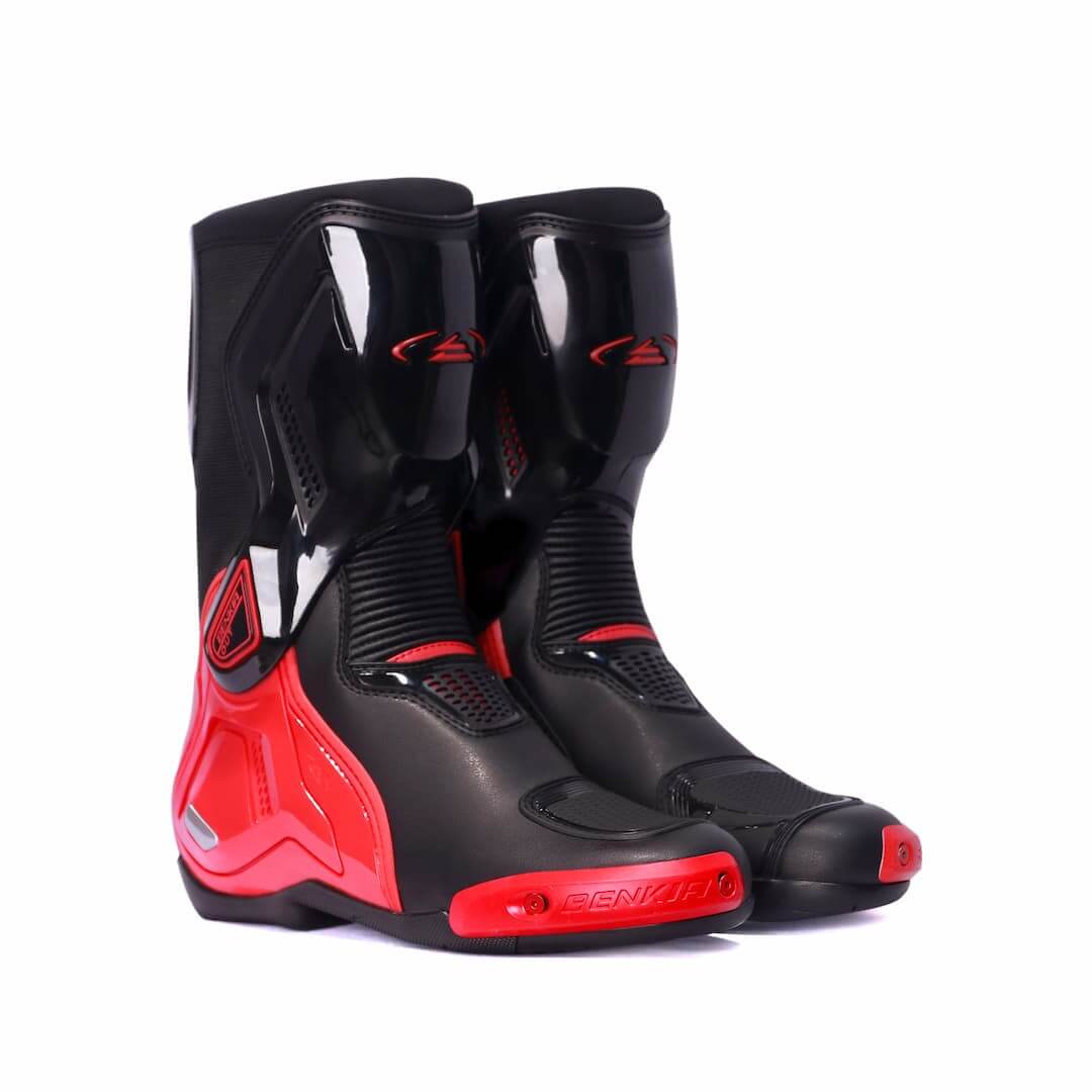 バイクブーツ ブラック/レッド Allgoal Motorcycle Riding Boots Black Red – ALLGOAL