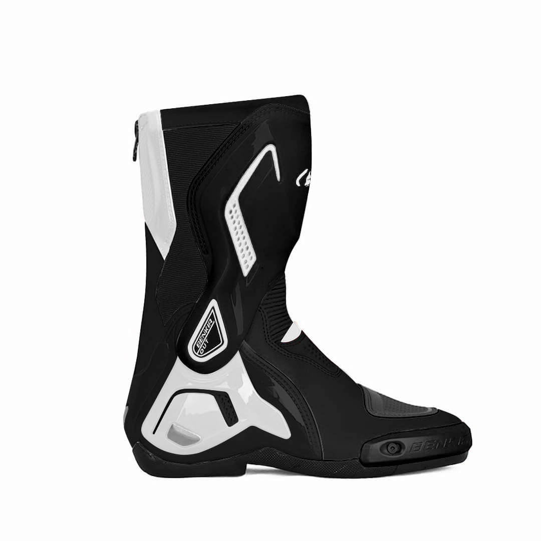 Allgoal Motorcycle Boots Black/White – ALLGOAL Allgoal Motorcycle Boots Black/White – ALLGOAL