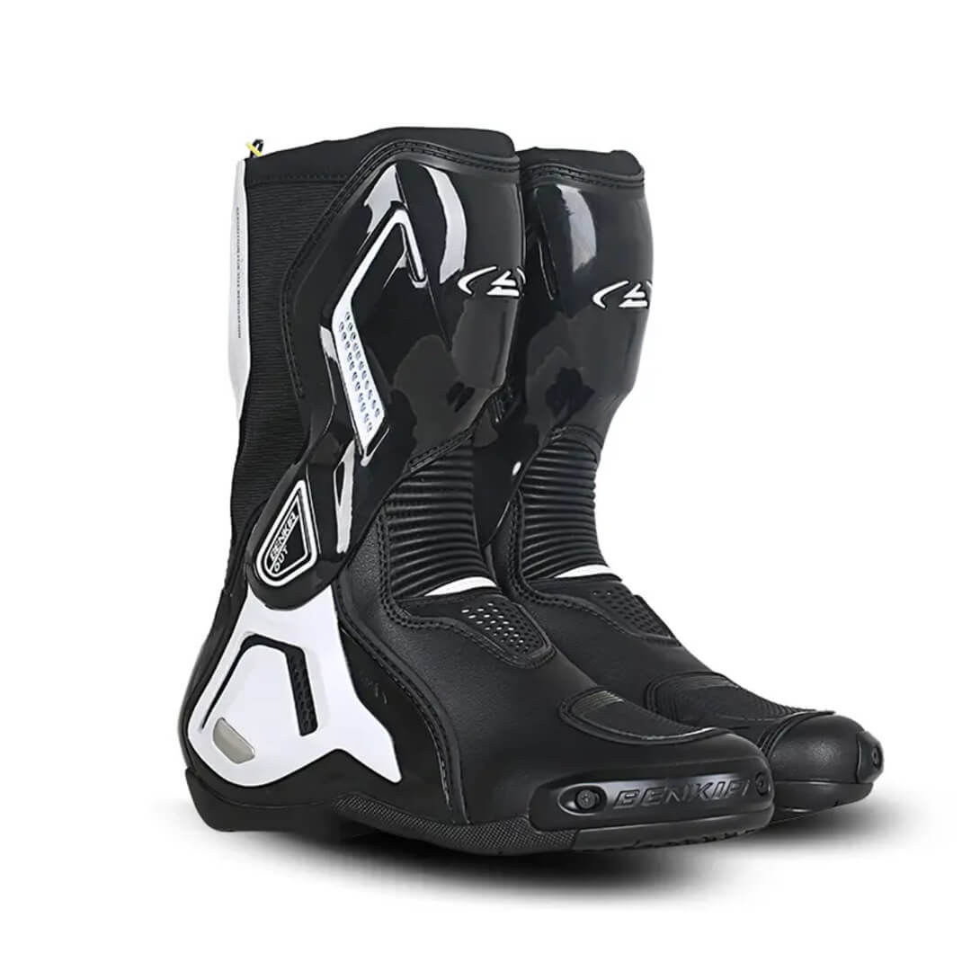 Allgoal Motorcycle Boots Black/White – ALLGOAL