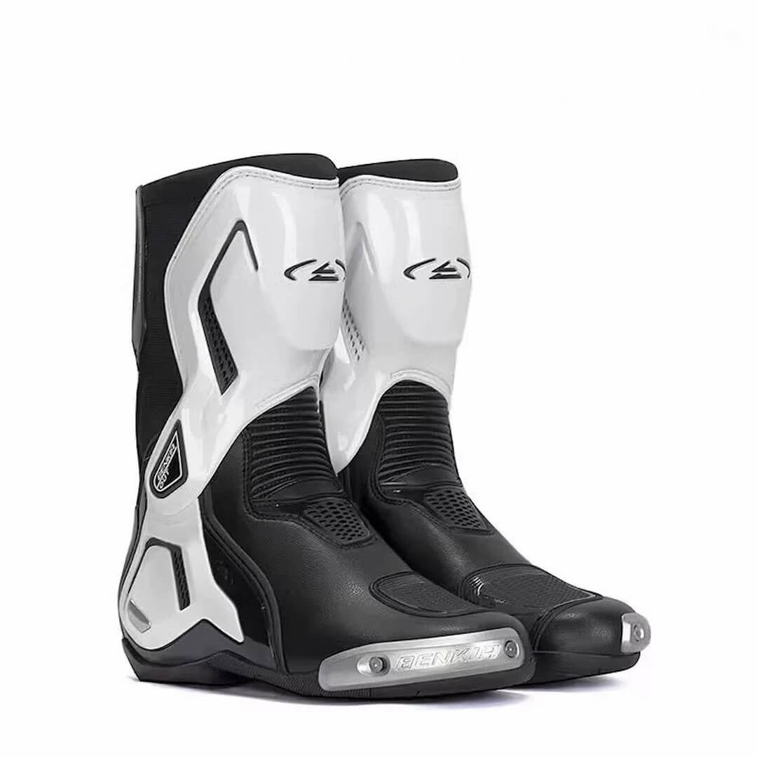 Allgoal Black/White Motorcycle Boots – ALLGOAL
