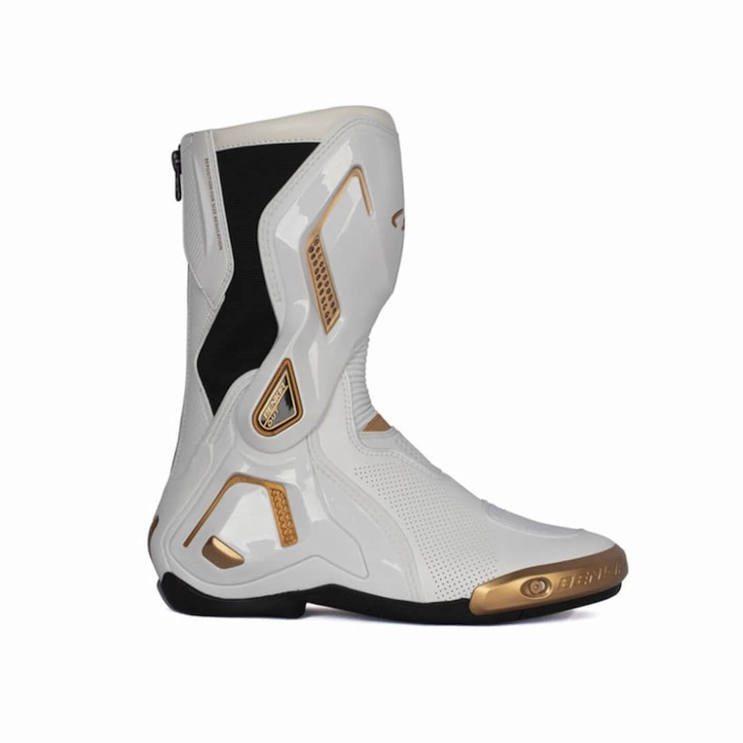 Allgoal White/Gold Motorcycle Boots – ALLGOAL