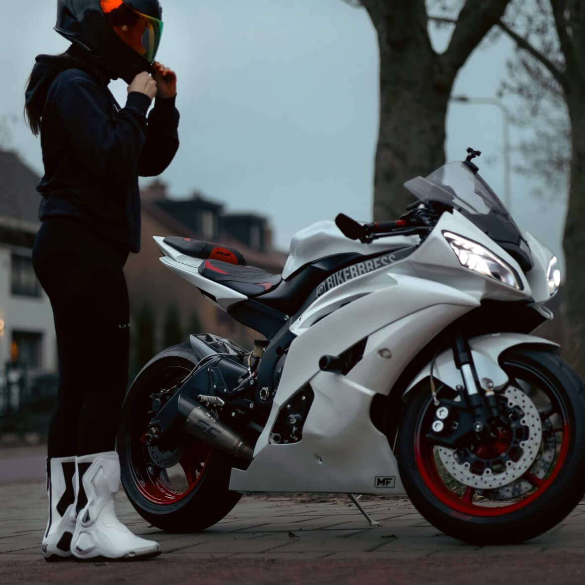 ALLGOAL White Motorcycle Riding Boots – Street Riding Protective Boots