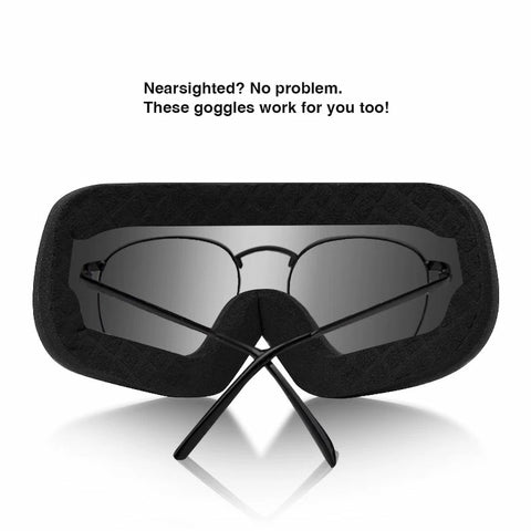 black and white goggles Photochromic Motorcycle Goggles Black Checkered Strap