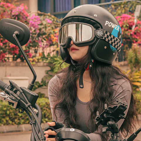 photochromic motorcycle goggles Photochromic Motorcycle Goggles Black Checkered Strap