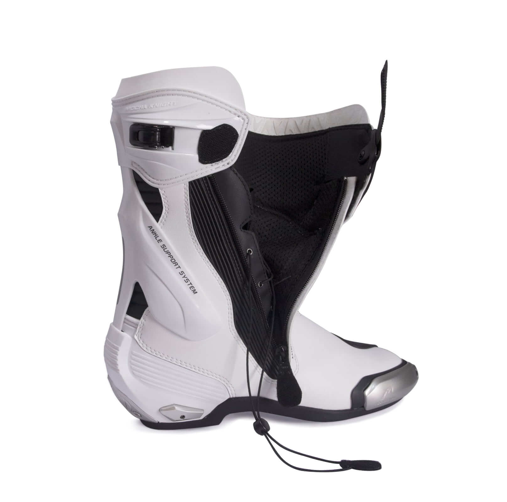 Allgoal White Motorcycle Riding Boots Supertech – ALLGOAL