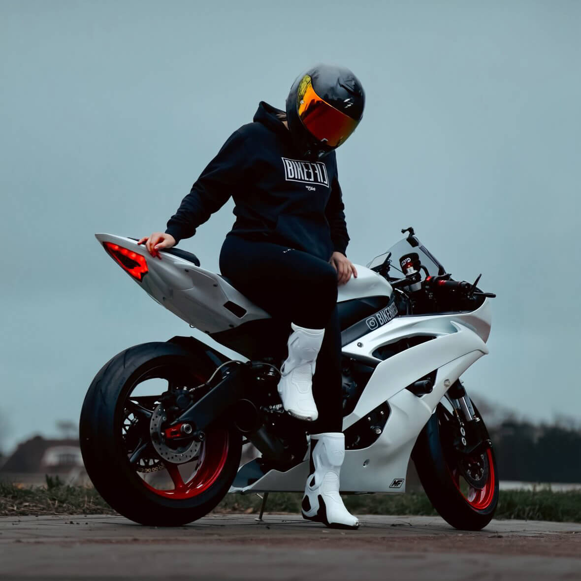 Allgoal White Motorcycle Riding Boots – ALLGOAL